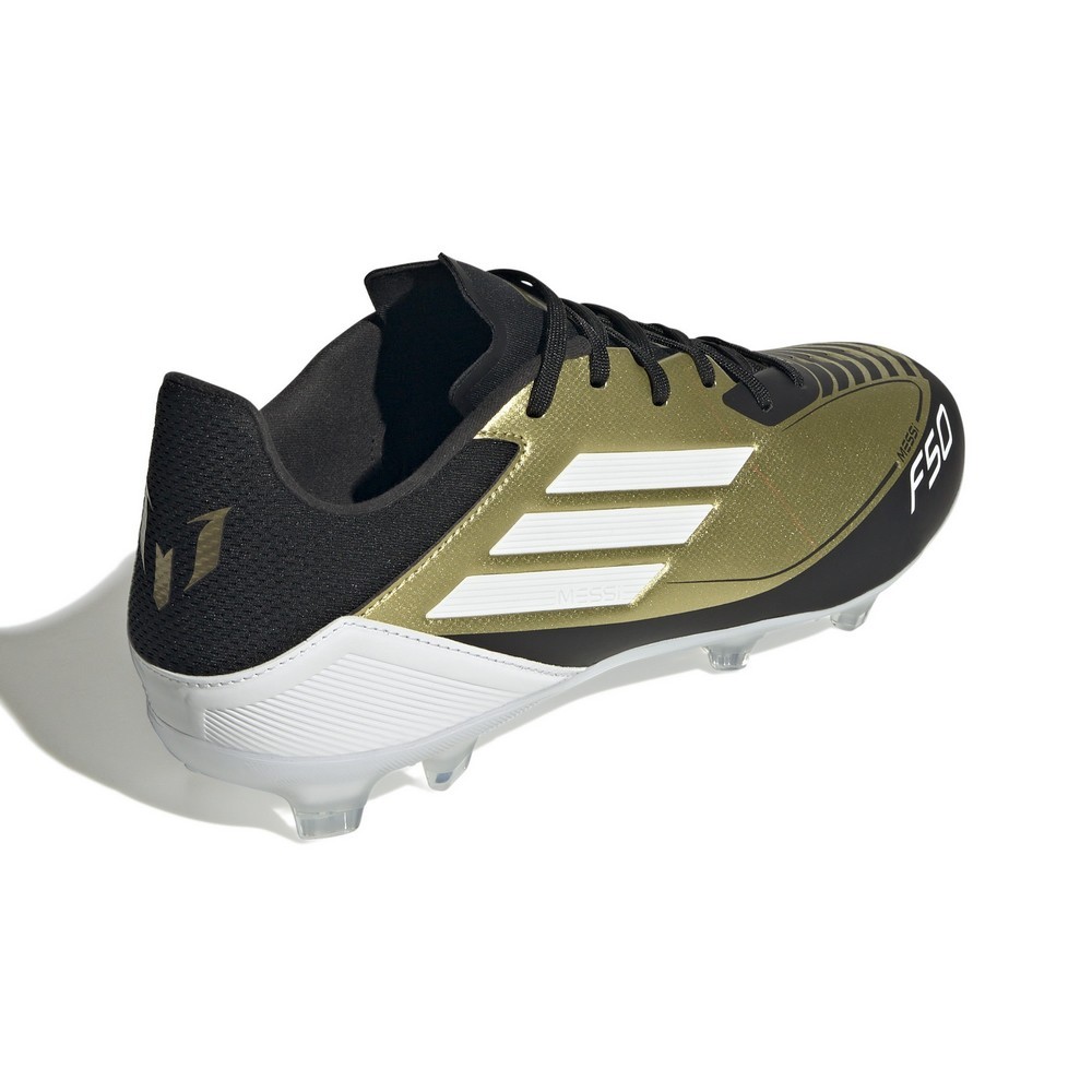 Chuteira campo adidas f50 league messi dourada com preto Amil Esportes